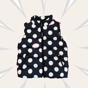 💙EUC💙 GAP Ellen Degeneres Polka Dot Puffer Vest